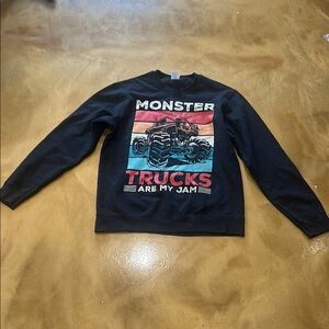 Monster Trucks Kids Sweatshirt - Black very comfortable and cozy.